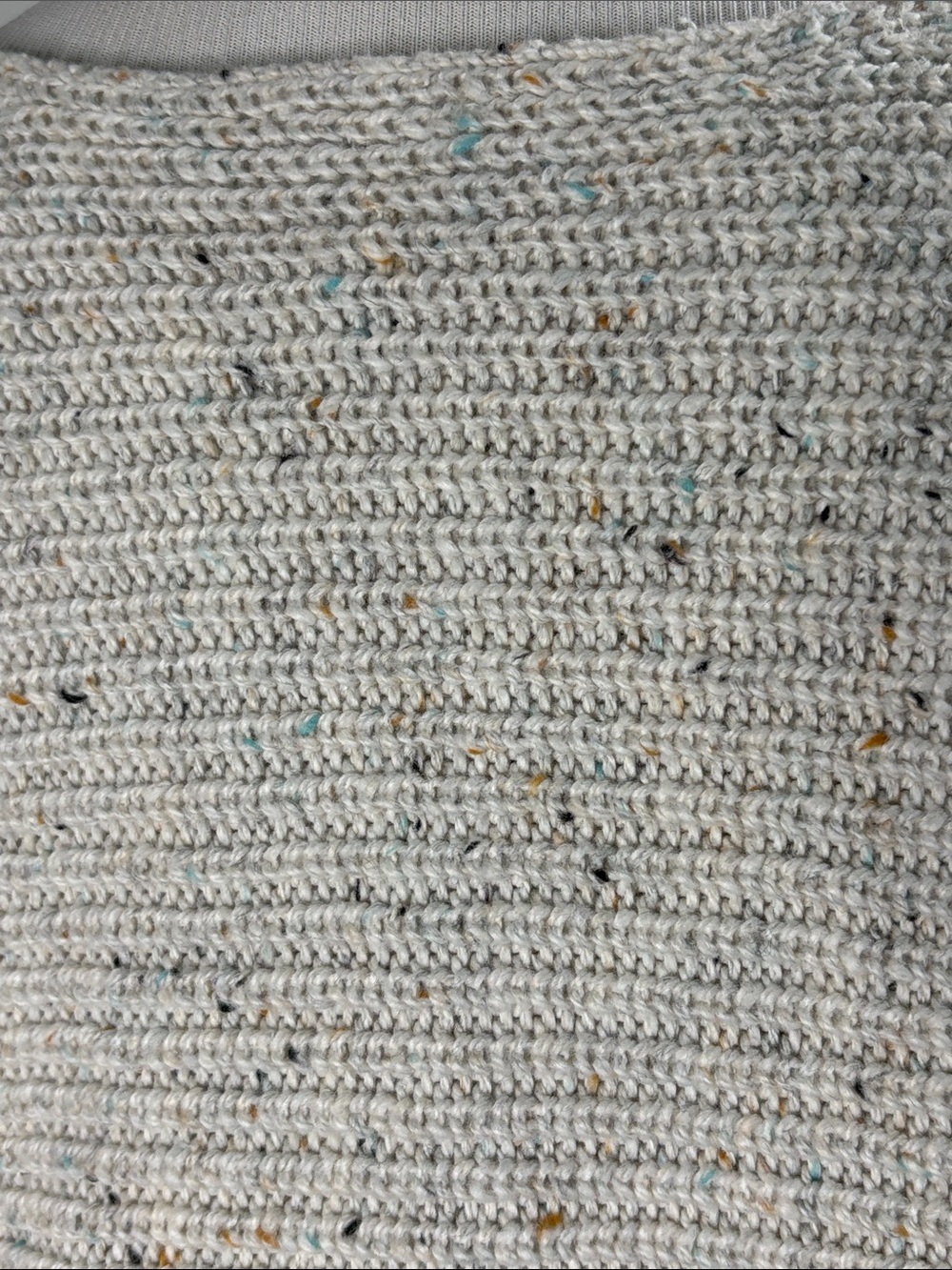 CAbi Speckled Light Gray Crewneck Cotton Sweater M #6451 - Picture 6 of 6